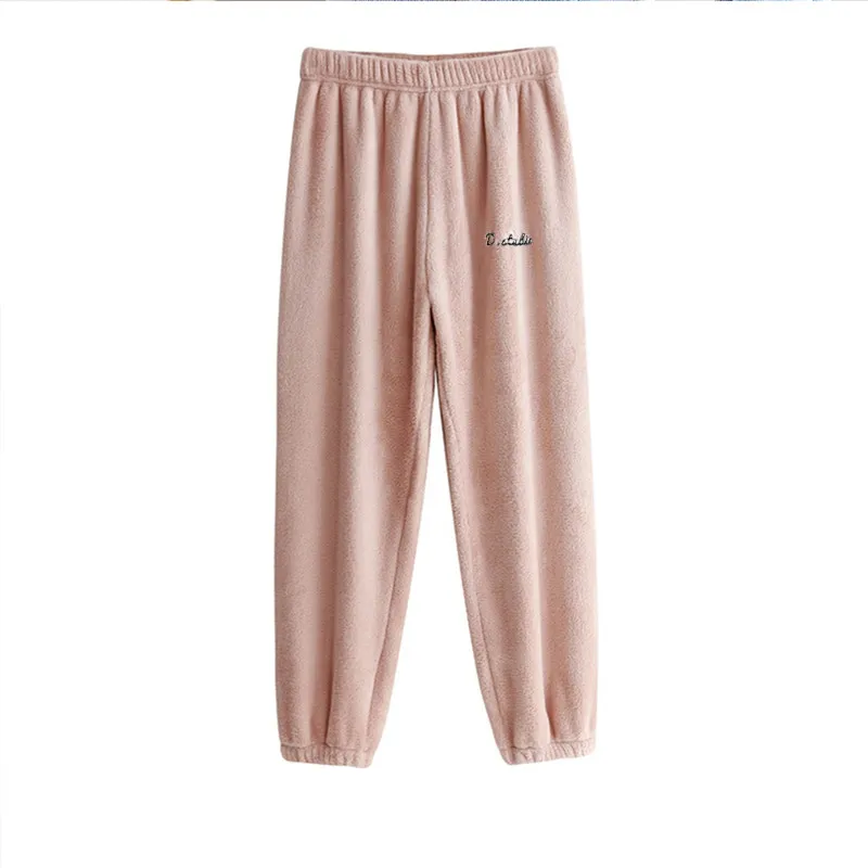 Повседневные штаны для мальчиков и девочек; штаны из плотного флиса для малышей; сезон весна-зима; Детские теплые свободные штаны; брюки с вышивкой для маленьких мальчиков; A40 - Цвет: Pink