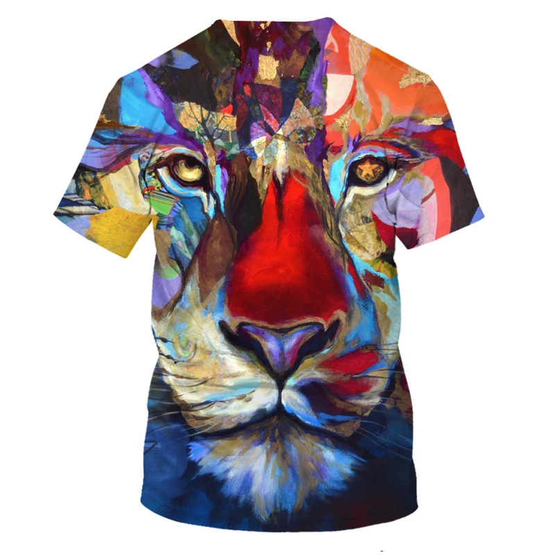 3D printing Lion Men T-Shirt Fashion O-Neck Casual Trend Short Sleeve Oversized T-Shirt Selling Punk Streetwear All-Match Tops 3D printing Lion Men T-Shirt Fashion O-Neck Casual Trend Short Sleeve Oversized T-Shirt Selling Punk Streetwear All-Match Tops