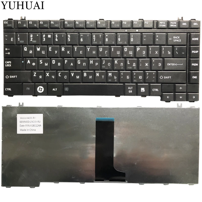 Новая русская клавиатура для ноутбука Toshiba Satellite A200 A205 A210 A215 A300 A305 A305D A350 A350D A355 M300 M200 M305 ру черный Клавиатура