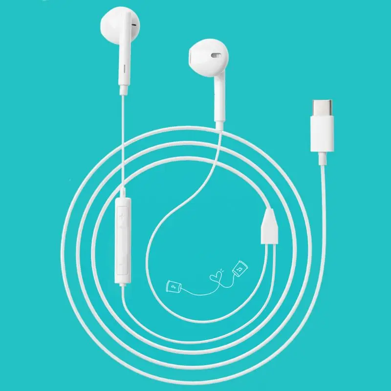 

USB 3.1 Type C USB C Earphone Microphone Volume Control For Mi 9 6 8 Mix 2 Huawei Mate 20/10 P20