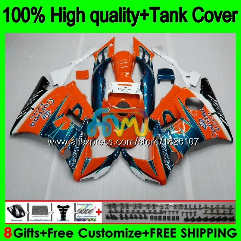 600CC обтекатель для HONDA CBR 600 FS 600F2 600FS оранжевый CORONA 1BS. 189 CBR600 F2 CBR600F2 1991 1992 1993 1994 91 92 93 94+ бак