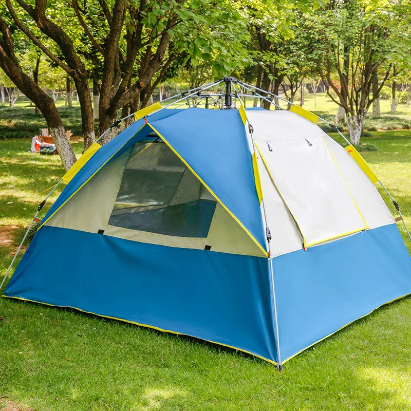 Автоматический ветрозащитный водонепроницаемый однослойный тент 3-4 человек палатки Сверхлегкий Открытый походный кемпинговый тент палатки для пикника