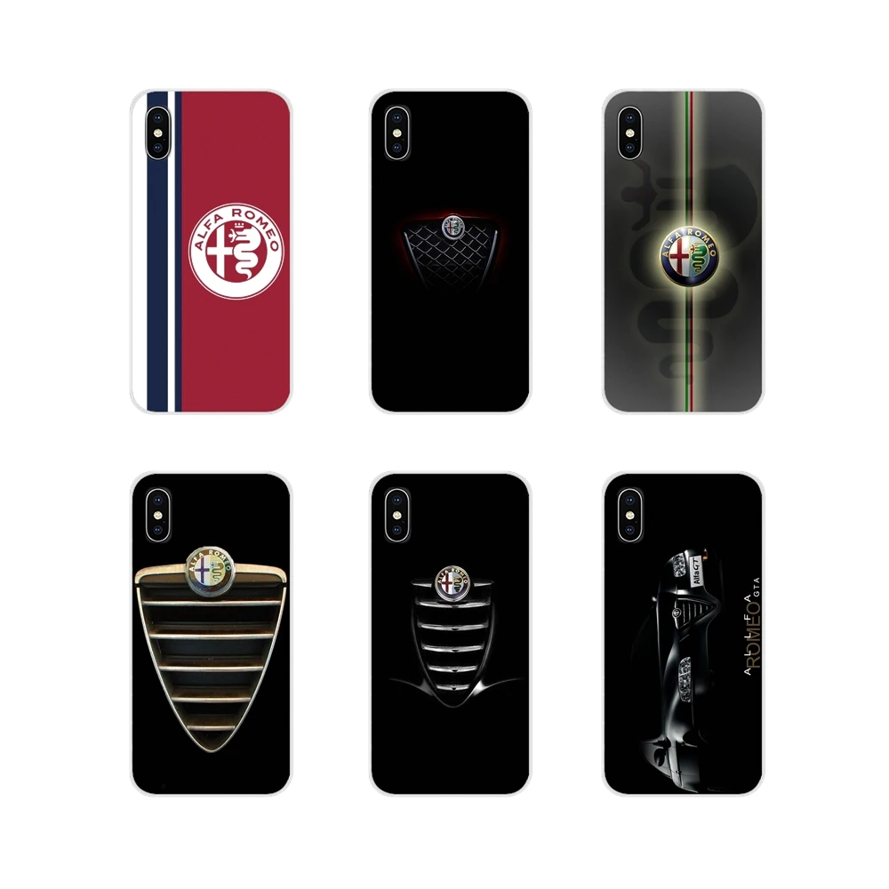 Супер автомобильные прозрачные мягкие чехлы с логотипом Alfa Romeo для Apple iPhone X XR XS 11Pro