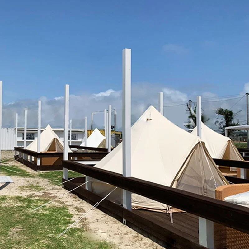 Всесезонная хлопчатобумажная Брезентовая палатка GR с колокольчиками