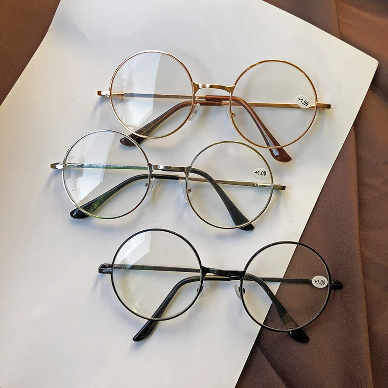 Shatar 2025, neue runde Lesebrille für Damen, große Rahmenlinse, HD, ultraleicht, bequem, für Herren, Spiegelbeine, mit Federn – Detail 26