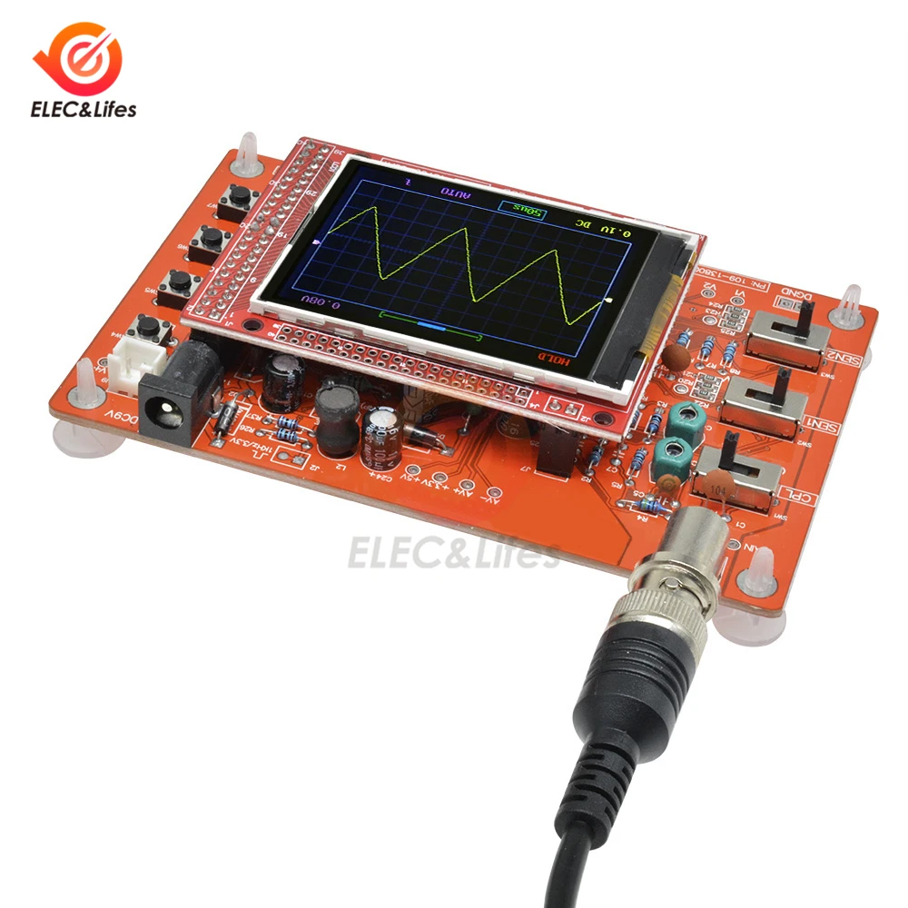 Полностью собранные 2," TFT lcd Цифровые комплекты осциллографов 12 бит с открытым исходным кодом ARM осциллограф с зондом крокодил тестовый зажим