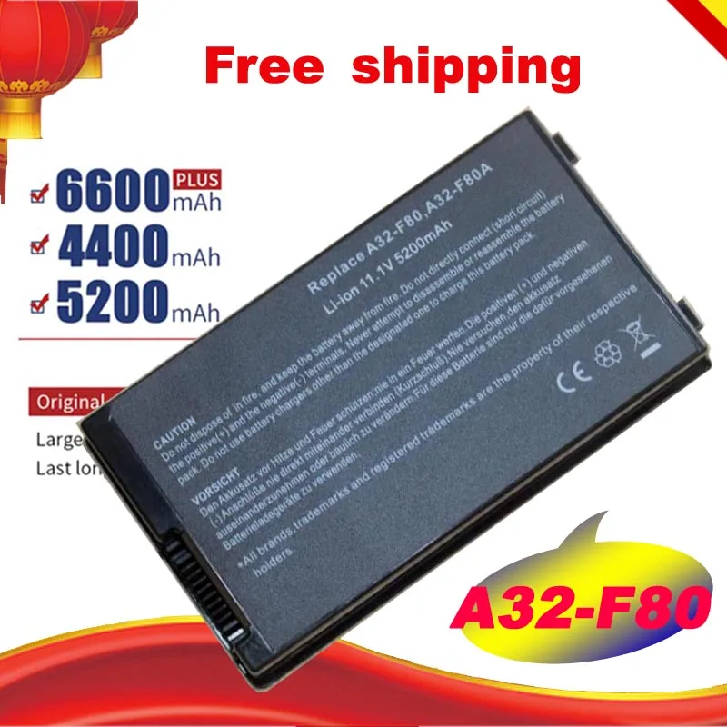 Аккумулятор для ноутбука Asus 5200 мА · ч A32-A8 90-NF51B1000 90-NNN1B1000Y A32-F80A A8 A8Js бесплатная