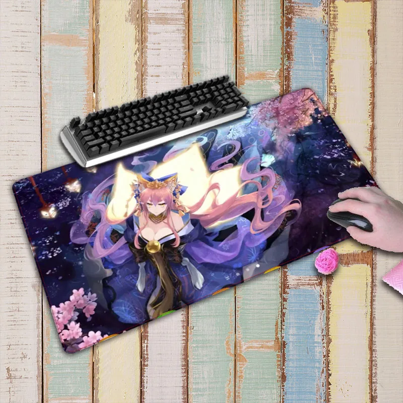 

LaumansAnime Girl 900X400mm Large Gaming Mouse pad Mousepad Mat Anti-slip Rubber Cloth Keyboard Office Desk Pad Computer Gamer