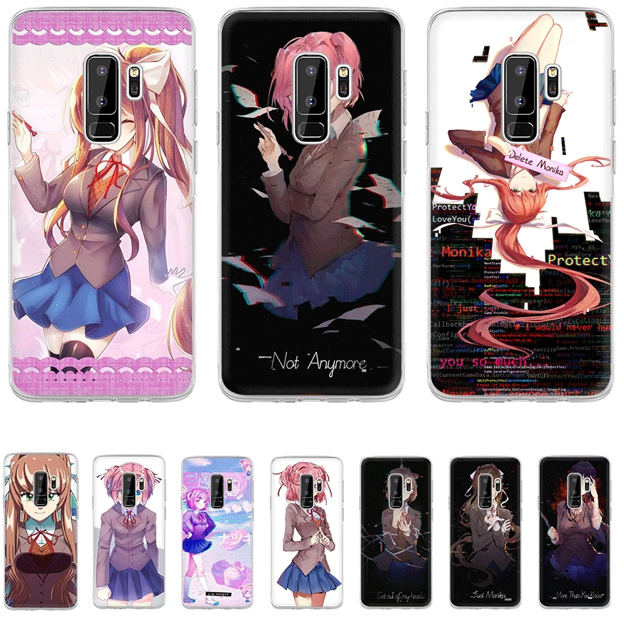 

Phone Case TPU For Samsung Galaxy S6 S7 Edge S8 S9 S10 S10E Plus Note 8 9 M10 M20 M30 M40 Cover Game Doki Doki Literature Club