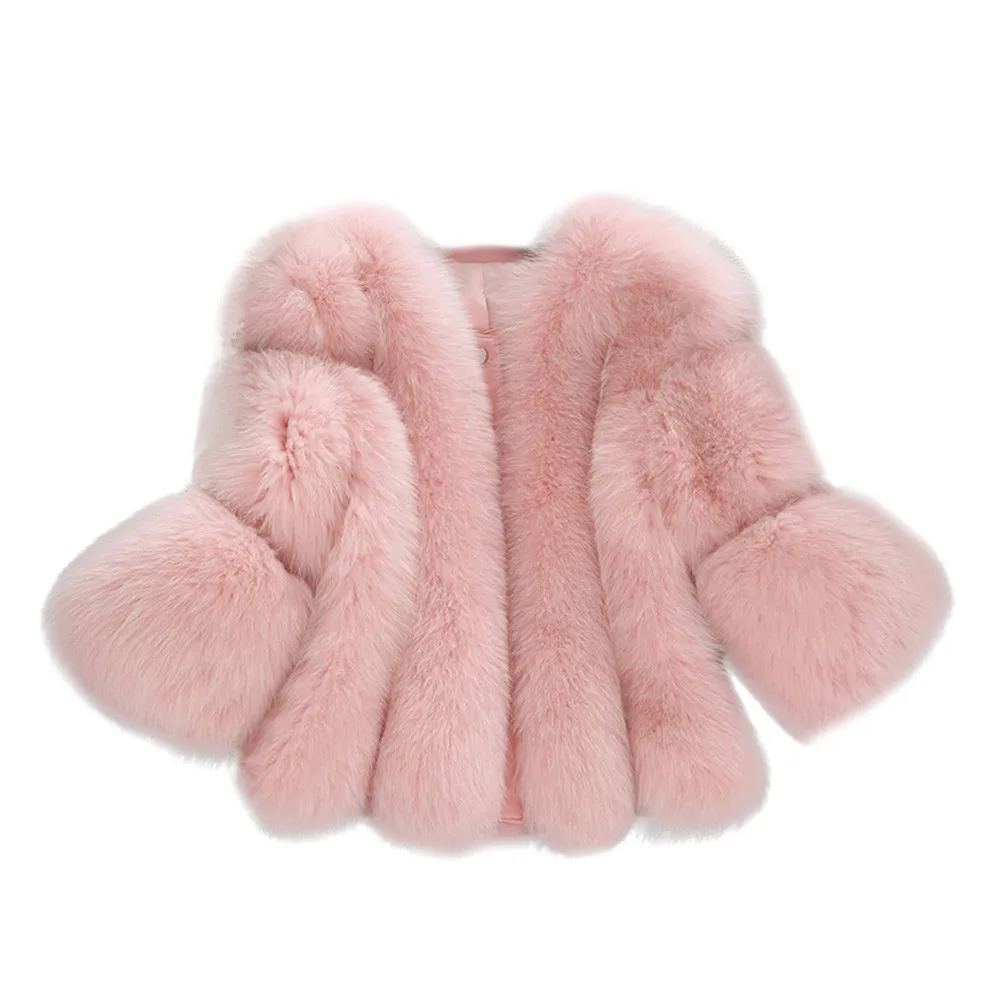 Новое модное пальто из искусственного меха зимнее пальто женское приталенное пальто меховой жилет женская меховая куртка мех для женщин 53