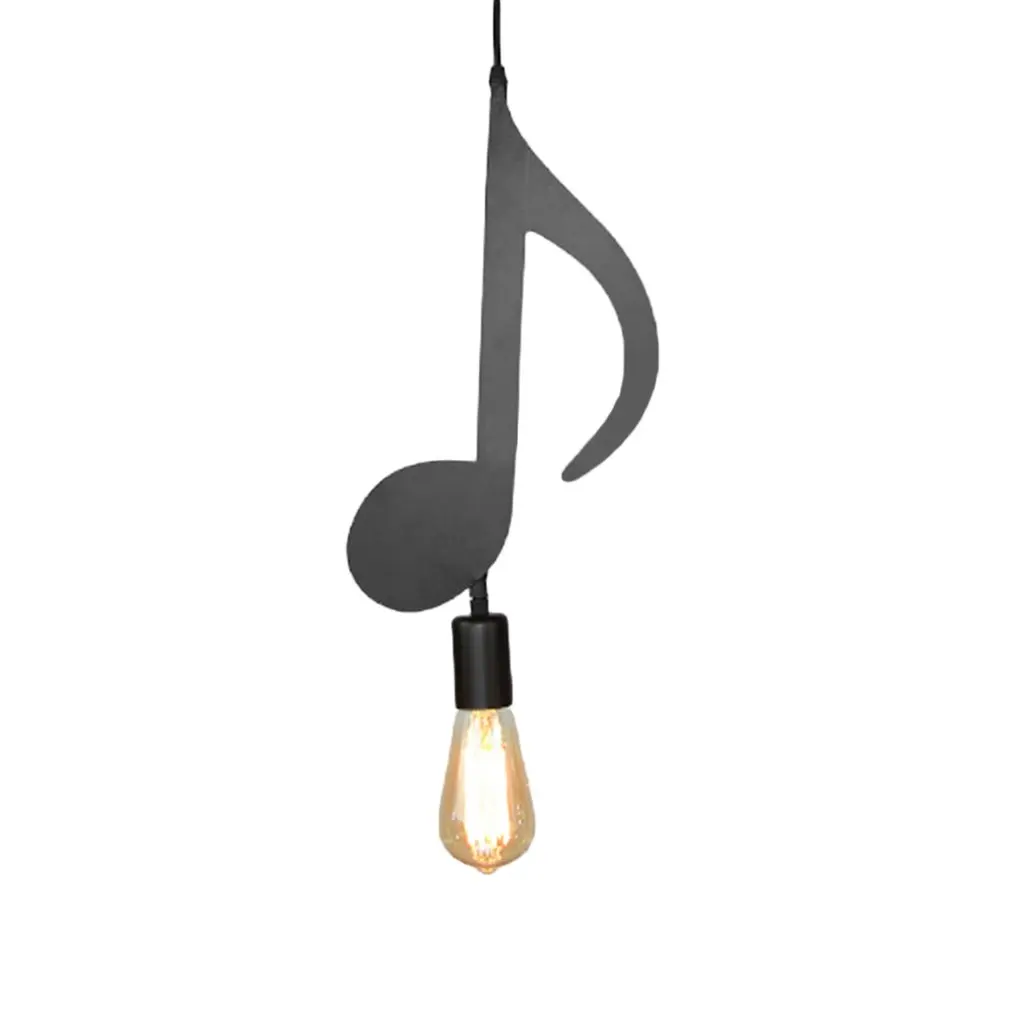 

Modern Iron Music Character Notes E27 Creative Pendant Lamp Light for Bar bedroom Pendant Lighting