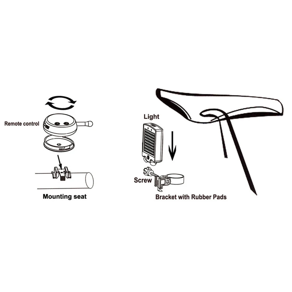 Clearance New 64 LED x Wireless Remote Bicycle Light  Bicycle Rear Tail Light Bike Turn Signals Safety Warning Light 7