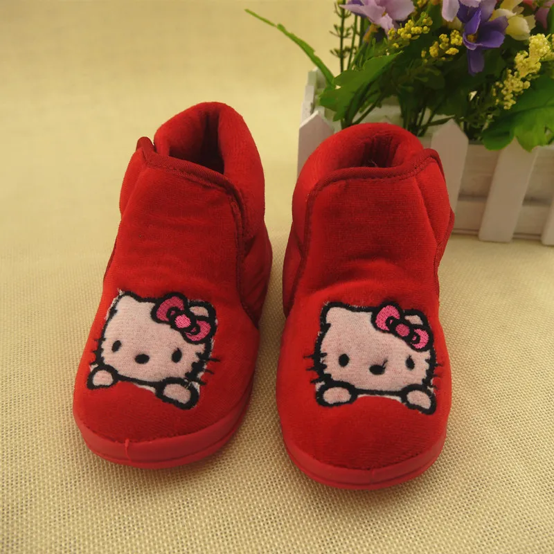 Koovan/Новинка года; детская обувь с рисунком котенка; обувь принцессы с мягкой подошвой для первых шагов; ботинки для мальчиков и девочек; детская обувь; Теплая обувь для малышей