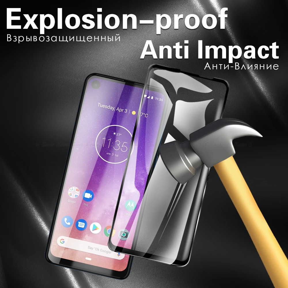 Для Motorola Moto One Zoom Macro Action Vision power P50 P30 защита экрана из закаленного стекла полное покрытие Защитная стеклянная пленка