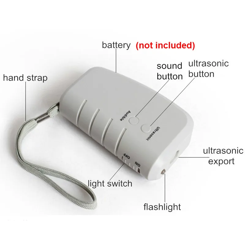 Portable Ultrasonic Dog Repeller Trainer LED Light Electronic Pet Cat Dog Repellent Anti Barking Training Device