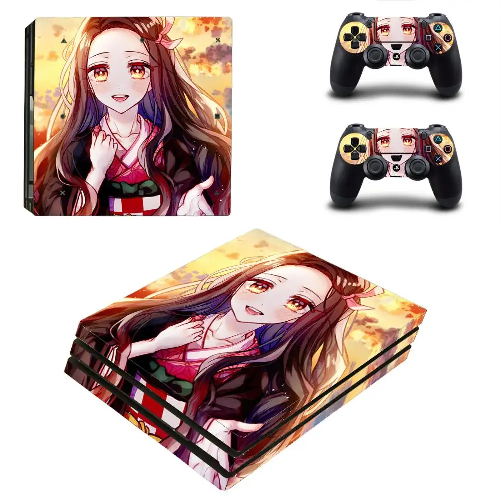 Demon Slayer: Kimetsu no Yaiba Pro наклейка для кожи виниловая наклейка для консоли Playstation 4 и контроллеров PS4 Pro наклейка для кожи
