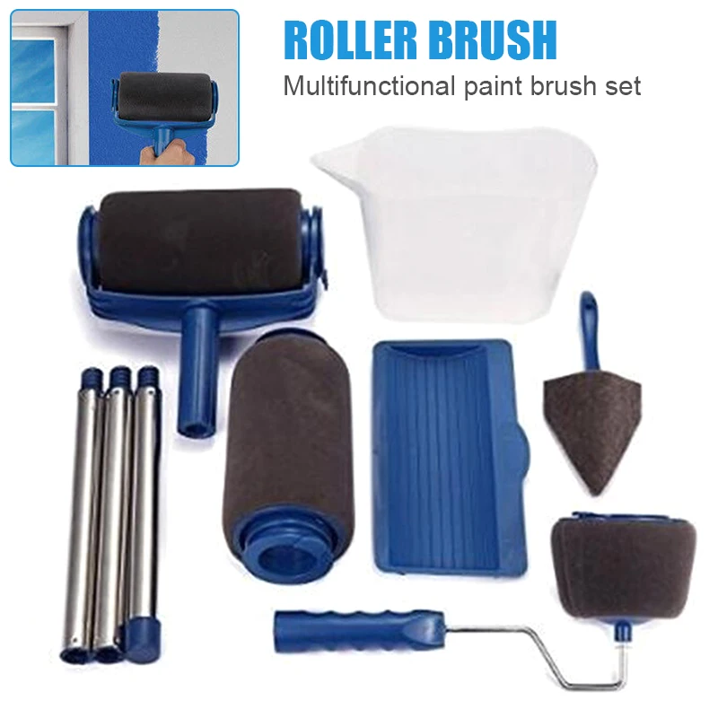 Paint Roller Brush Kit House Paint Rollers Multifunctional Set Paint