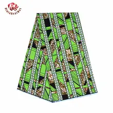 BintarealWax Высококачественный хлопковый воск зеленый цветочный дизайн голландский Африканский костюм воск горячая Распродажа дизайнерская парафинированная ткань с кружевом 24FS1147