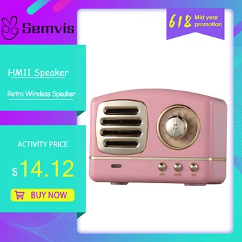 

HM11 Retro Wireless Speaker Vintage Portable Speakers Bluetooth Stereo Speaker Enhanced Bass USB TF Card Slot Handsfree Calling