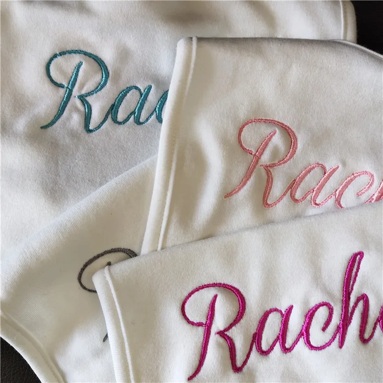 Name Personalised Baby bib 100% cotton White Plain Newborn Baby Saliva Funny Birthday Gift For Baby Anniversary shower gift baby accessories