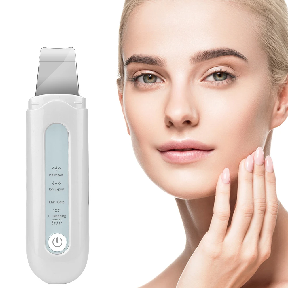 

Ultrasonic Skin Scrubber Deep Face Cleaning Machine Peeling Shovel Facial Pore Cleaner Face Skin Cleaning Scrubber Lift Machine