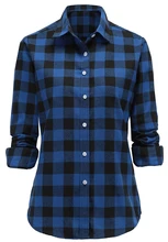  Dioufond Casual Women Buffalo Flannel Plaid Blouses Pink Red Black Check Boyfriend Style Long Sleeve Shirts Loose Camisa Tops 