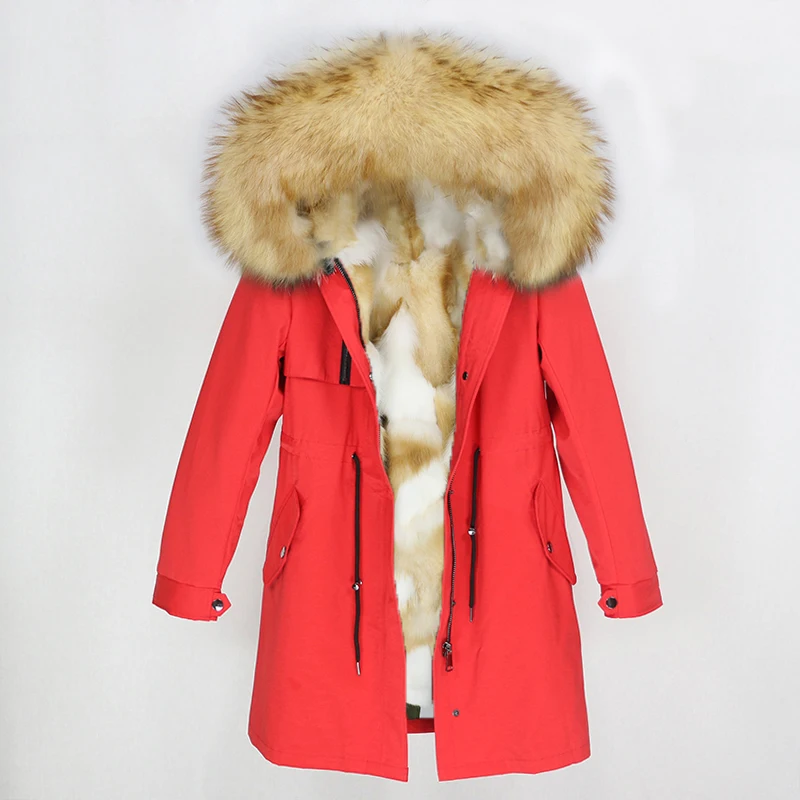 OFTBUY настоящая меховая парка зимняя куртка женская натуральный Лисий меховой капюшон, воротник лиса пальто с подкладкой Толстая теплая верхняя одежда Уличная Повседневная