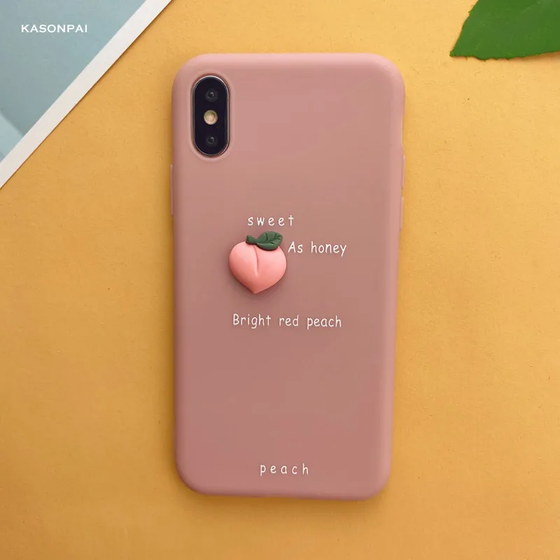 3D милый чехол для телефона с авокадо персиком для iPhone 11 Pro XS MAX XR X, мягкий чехол карамельного цвета с динозавром для iPhone 7, 6, 6 s, 8 Plus, чехол - Цвет: style1