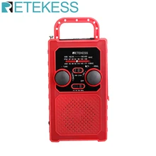 Retekess tr201 fm am noaa sos rádio de emergência portátil à prova dwaterproof água led iluminação manivela receptor rádio solar para acampamento