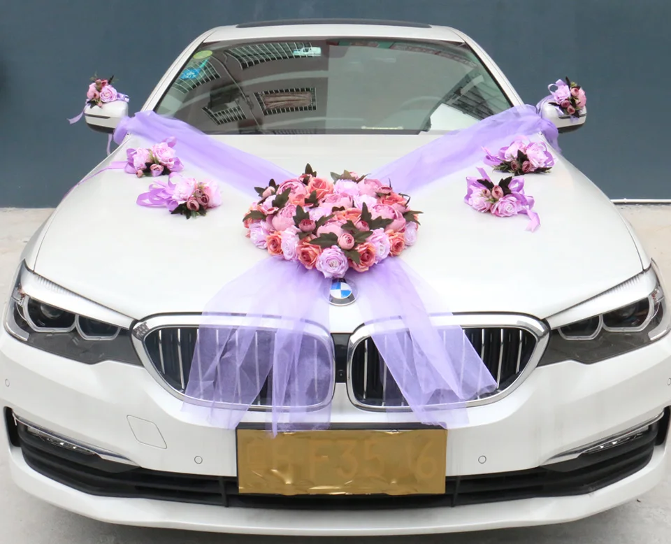 1 комплект искусственный цветок Свадебный Автомобильный декоративный набор романтические шелковые поддельные розовые цветы пиона подарок на день Святого Валентина вечерние принадлежности для фестиваля