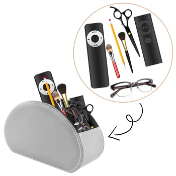 

Leather Desk TV Remote Control Box Phone Organizers Holder Stand Washable Home Office Storage Boxes Makeup Debris Storage Cases