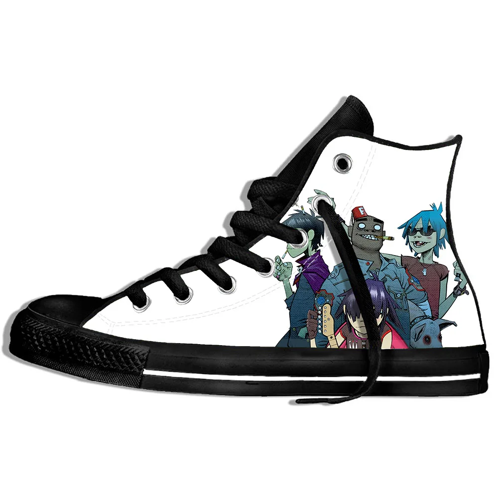 Gorillaz 3 Лидер продаж года; модная повседневная обувь Gorillaz с 3D принтом для мужчин и женщин; Высококачественная парусиновая обувь с 3D принтом в стиле Харадзюку Gorillaz - Цвет: Gorillaz 3