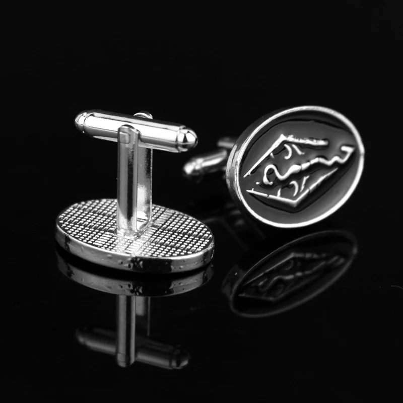 

2019 New Fashion 2016Dinosaur Elder Scroll Skyrim Dragon Logo Cufflink TES Bethesda Game Jewelry Vinta for men