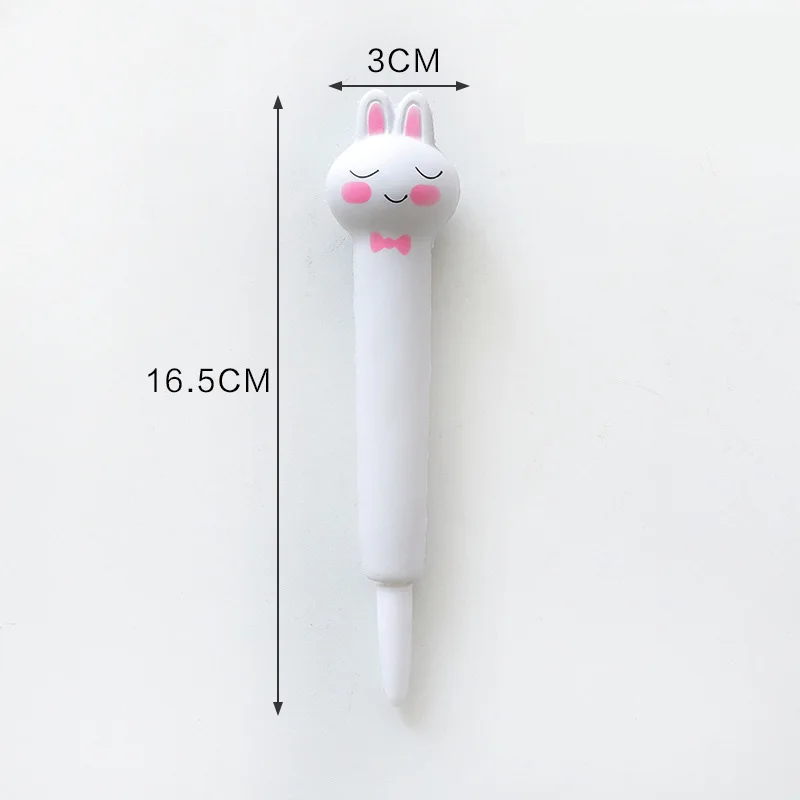 1X Soft Sponge Rabbit Paw Gel Pen Rollerball Pen School Office Supply Student Stationery