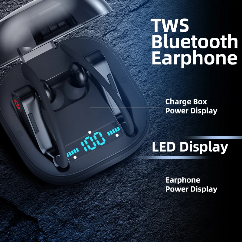 ANMONE TWS беспроводные наушники Bluetooth 5,0 гарнитура стерео глубокий бас спортивные наушники с зарядным устройством для мобильных телефонов