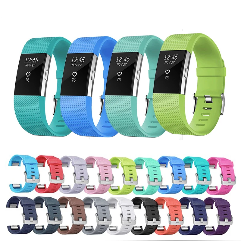 BOORUI Silicone Strap For Fitbit Charge 2 Band S L Replacement Wristband Colorful Watch | Электроника