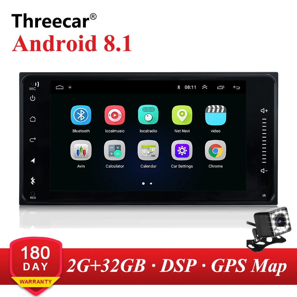 7 "Android 8,1 Автомобильный gps навигационный радио для Toyota Corolla с wifi Bluetooth Авторадио автомобиля Авто Стерео навигация Мультимедиа Плеер