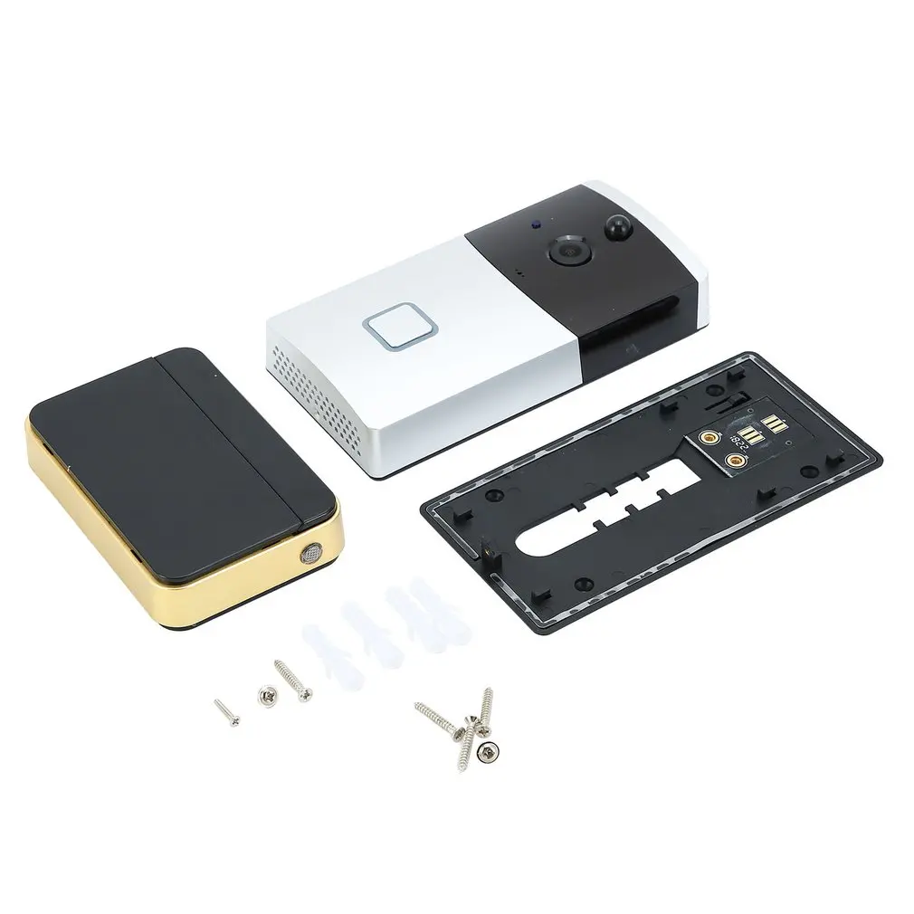 

720P Wireless WiFi Doorbell 166-Degree View Angle 1 Megapixel IR Night Vision Smart Guard With Plug-in Chime Security Home Door