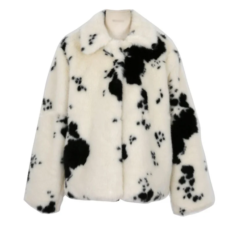 Women's mink coat mink cow white fur coat casual jacket new fashion young  jacket down puffer coat