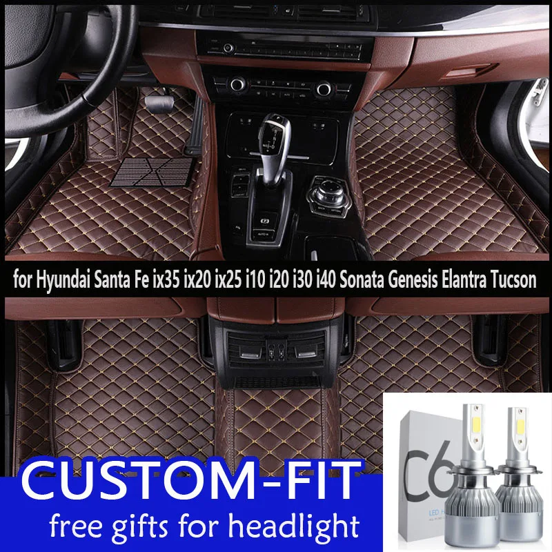 Shenlao Custom car floor mats for Hyundai Santa Fe ix35 ix20 ix25 i10 i20 i30 i40 Sonata Genesis Elantra Tucson Custom Carpets