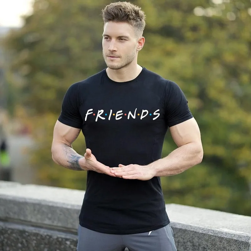 2019 Новая модная мужская забавная футболка с 3D принтом с буквенным принтом Harajuku летние футболки с коротким рукавом фитнес повседневные