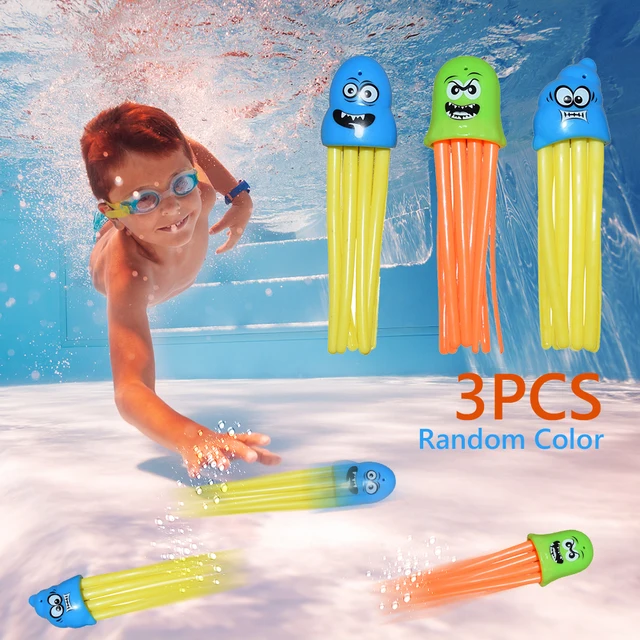 Kids Plants Toy Sports Swimming Pool Octopus Shape Diving Training Toys Children Summer Play Gifts Random Color 3pcs 1