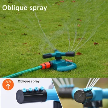 

Garden Sprinklers Automatic watering Grass Lawn 360 Degree Circle Rotating Water Sprinkler 3 Nozzles Three Arm Garden Pipe Hose