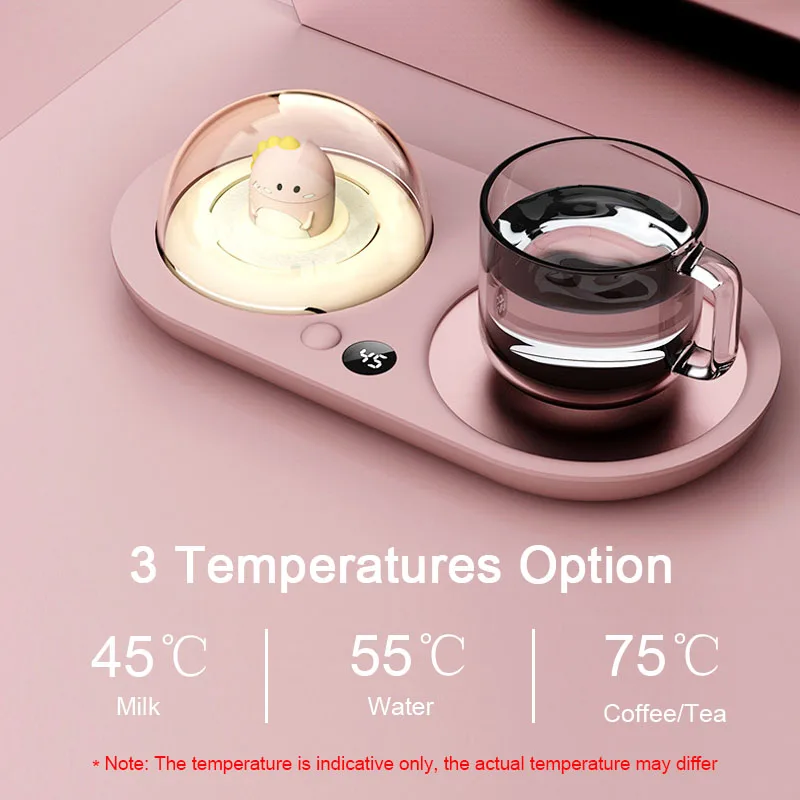 Smart Coffee Mug Warmer for Milk Tea Water Cocoa Cup Warmer with Essential  Oil Diffuser 3 Temperature Settings Gift Best Idea