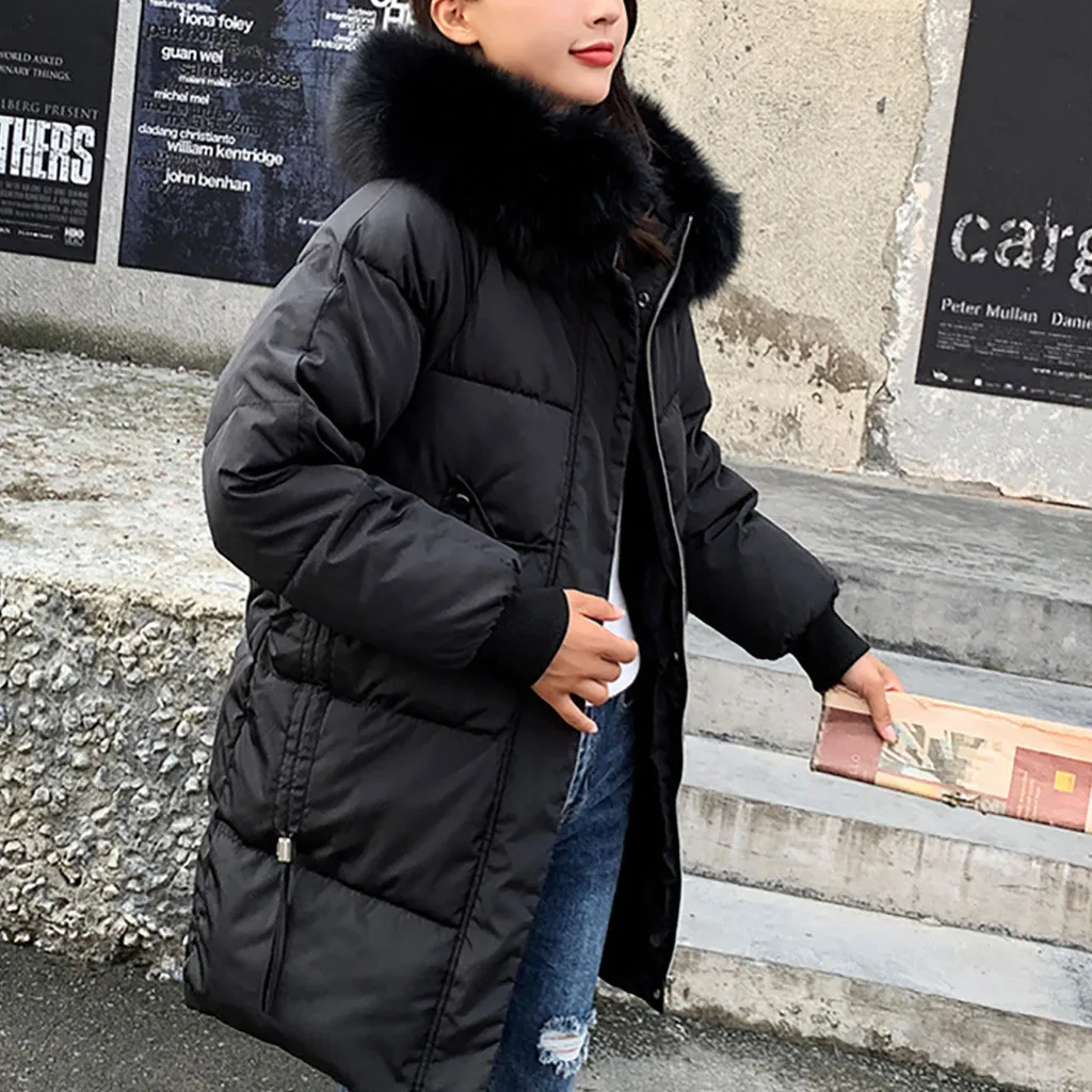 Модные женские пуховики, повседневные плотные зимние теплые тонкие ...