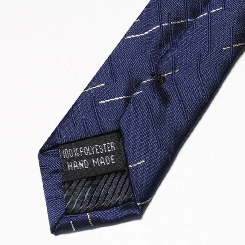 Brand New Fashion High Quality Men 5CM Slim Pattern Navy Blue Necktie Casual Formal Suit Neck Tie for Men with Gift Box