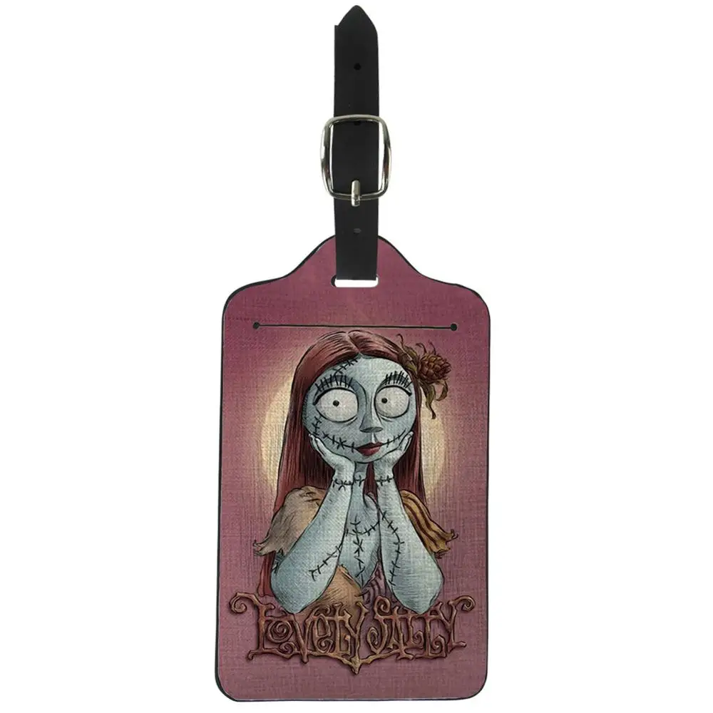 ELVISWORDS кошмар перед рождественским принтом аксессуары для путешествий Джек багаж набор чемодан Крышка бирка эластичная тележка защита - Цвет: HME1502Z24