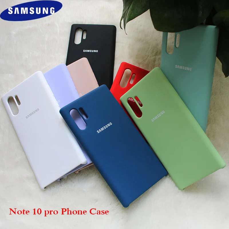 

100% original samsung galaxy note 10 pro silicone case official phone soft cover for note 10/10+ smooth back housing shell funda