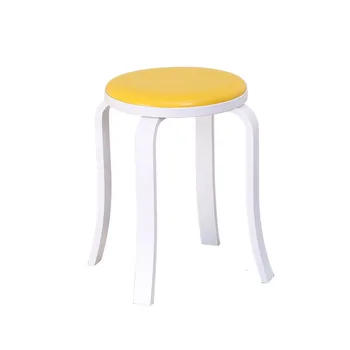 

Nordic furniture solid wood household cosmetic stool creative cloth simple short stool wholesale round stool