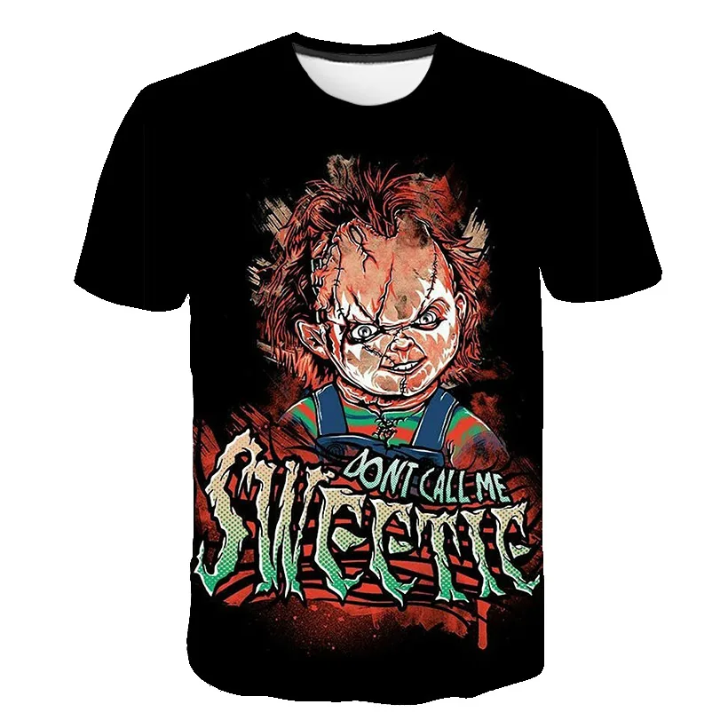 

New jacket 3D clown T-shirt Street Daquan Men's wear Short sleeve Printing Trend in Europe and America in Summer of 2019